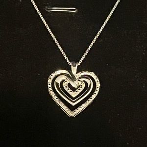 Diamond multi heart necklace